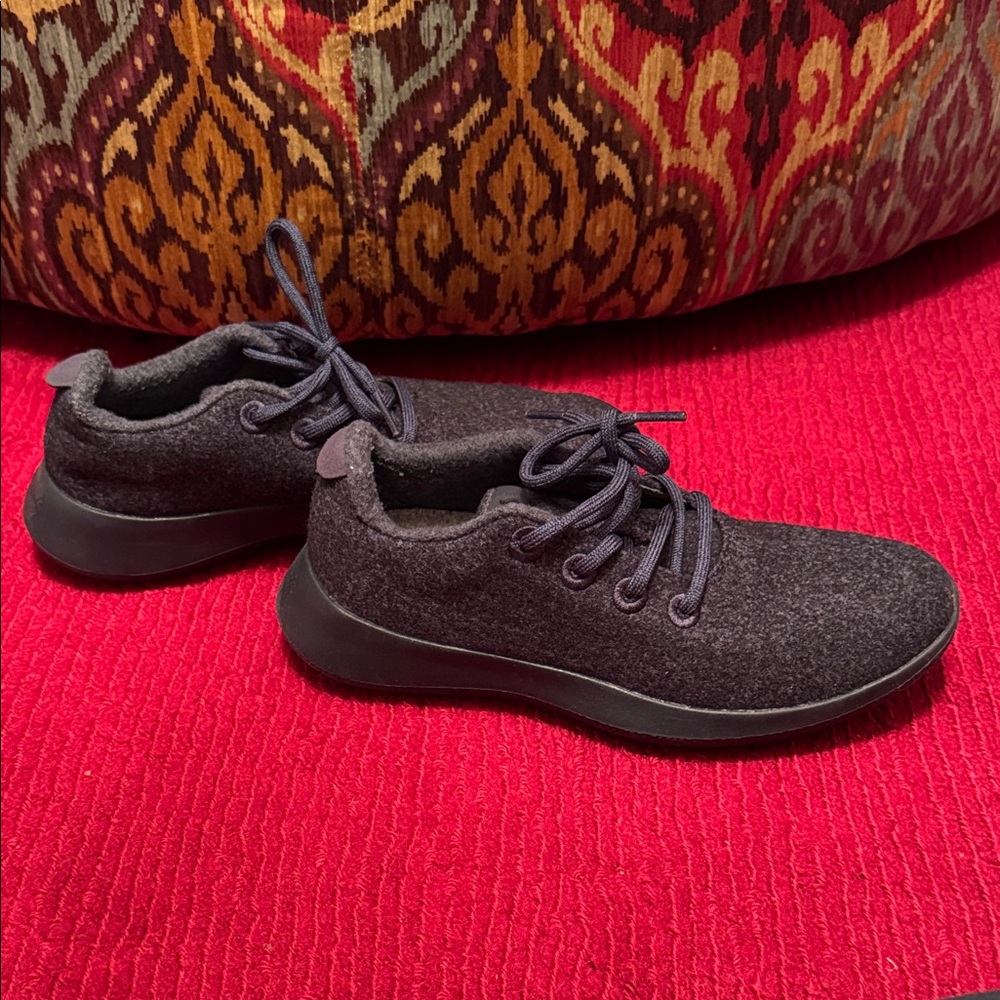 Allbirds Blue Lace-Up Wool Sneakers